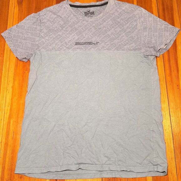 Hollister-co Men's Blue and Grey T-shirt - Picture 1 of 3